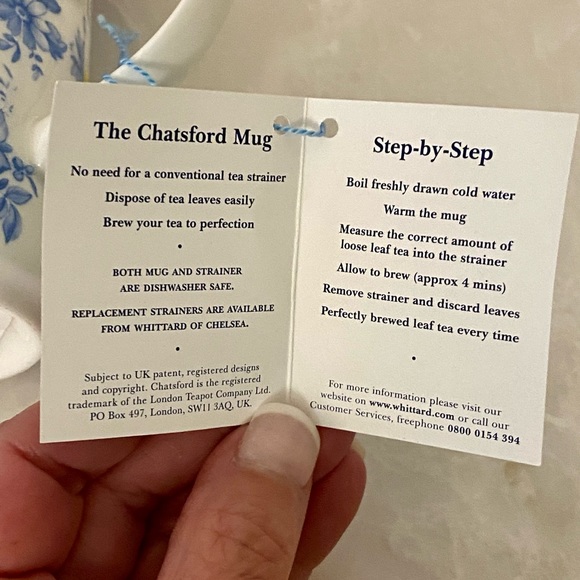 Bone china tea strainer and mug - Picture 4 of 6